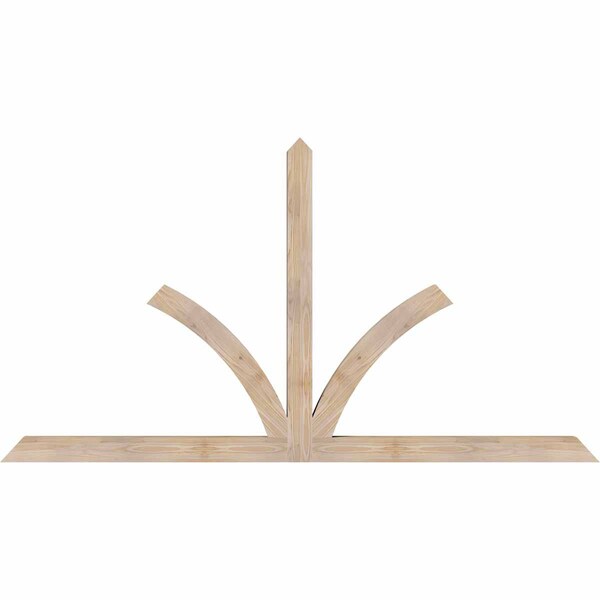 Ekena Millwork Richland Smooth Timber Gable Bracket, Douglas Fir, 84"W x 45"H x 3 1/2"D x 3 1/2"F, 13/12 Pitch GBW084X45X0404RIC00SDF - main